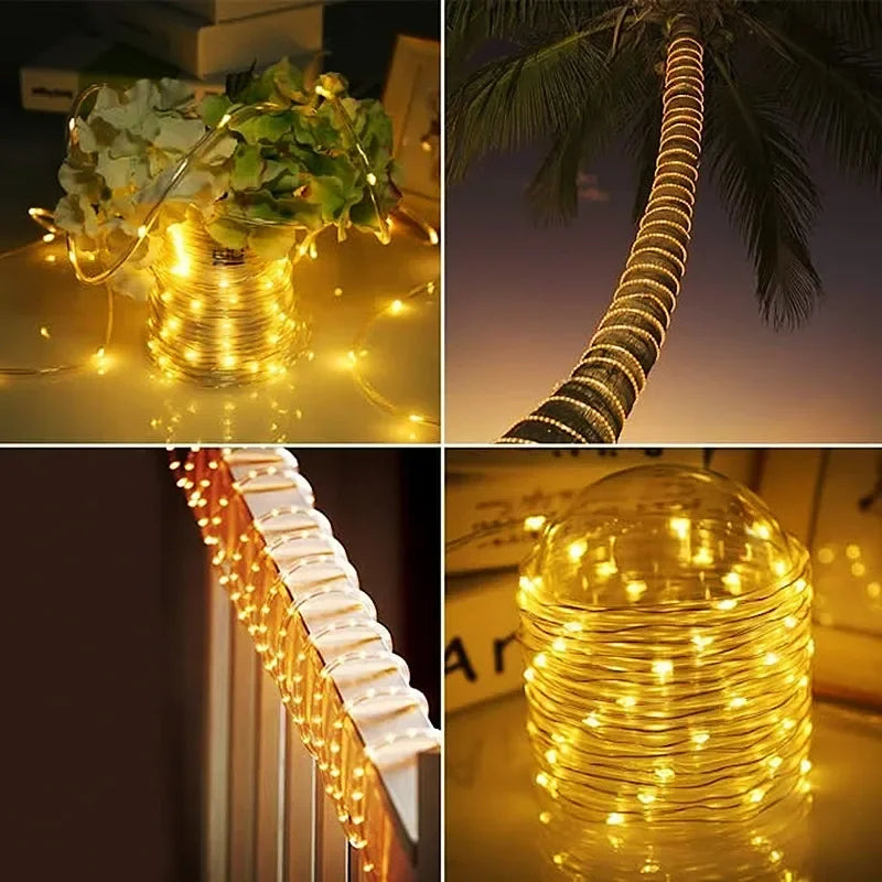 300LED Solar Rope Strip Waterproof