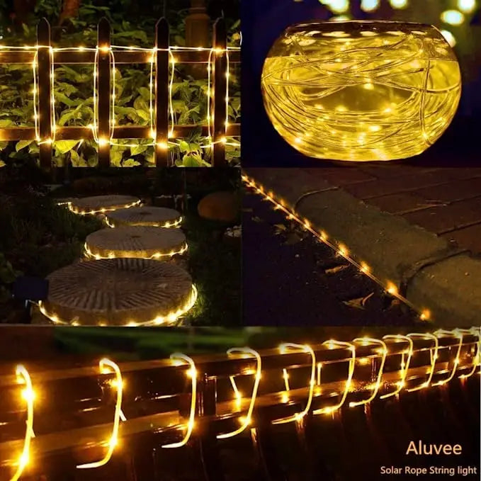 300LED Solar Rope Strip Waterproof