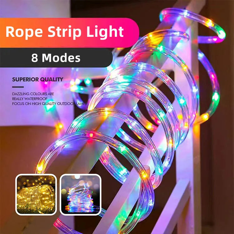 300LED Solar Rope Strip Waterproof