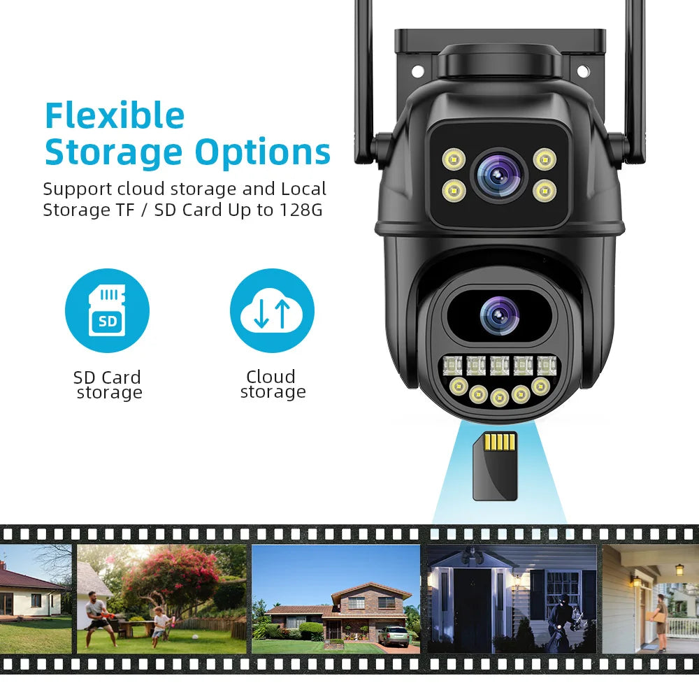 4K Wifi PTZ Camera Outdoor  Audio Video Surveillance