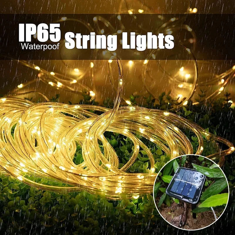 300LED Solar Rope Strip Waterproof